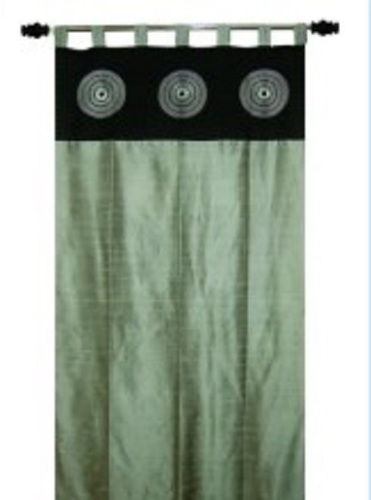 Green Embroidered Curtain