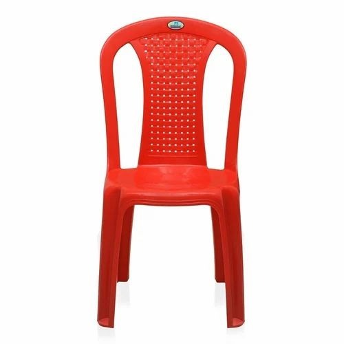High Back Red Plastic Chair