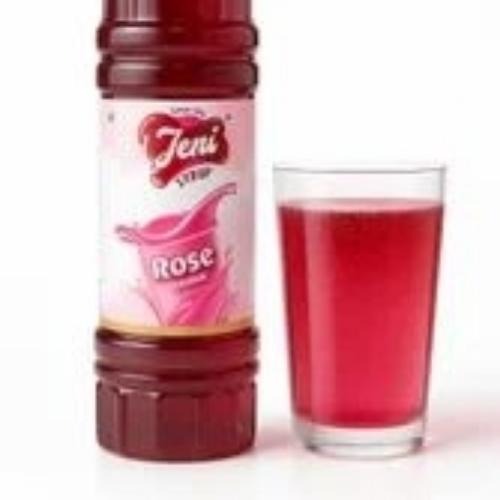 Rose Sharbat Syrup - Mix With Water, Milk Or Soda | Sweet Rose Flavor, Hygienically Packed, High-Yield