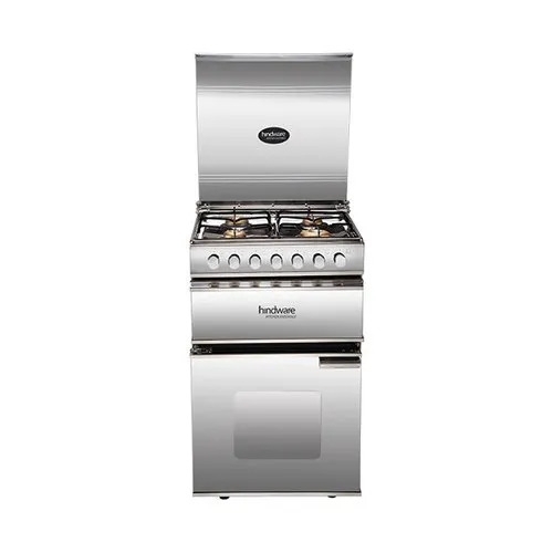 Stainless Steel 4 Burner Cooking Range - Stainless Steel, Silver, Heavy-Duty Pan Supports