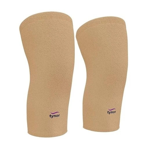 TYNOR Knee Cap (Pair) - Knee Material, Beige, Foldable | Skin Friendly, Breathable, Easy Wear, Portable Support