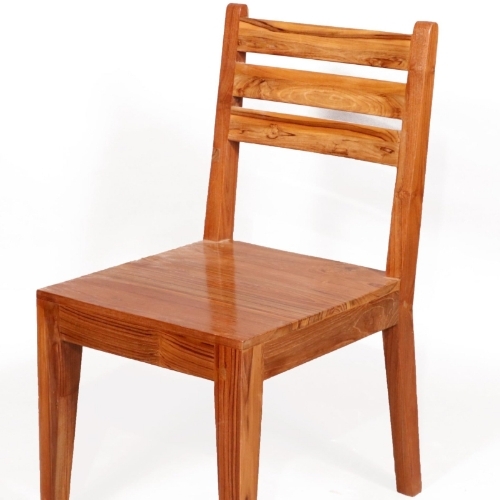 Wooden Chair - Solid Wood, Polished Finish | Ergonomic Design, No Assembly Required, Easy to Clean