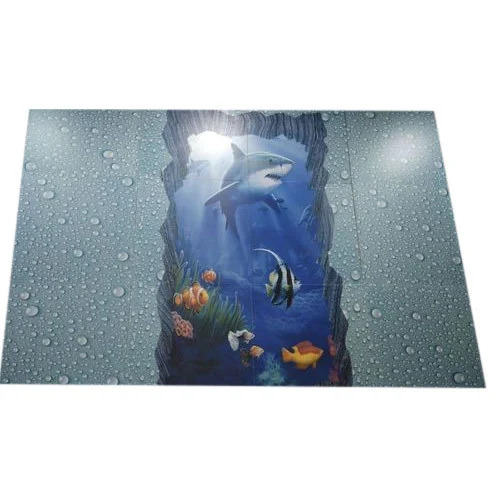 3d Print Wall Tiles - Ceramic 18 Inch Multi Color Flat Wear-Resistant Tiles | Digital Mosaic Finish 6 Pieces