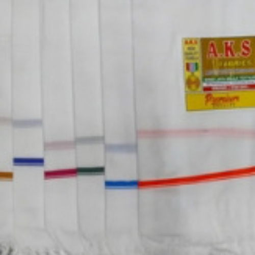 Ganga Cotton Towel - 100% Cotton, White, Rectangle | Soft Texture, Absorbent, Lightweight, Quick Drying, Skin Friendly