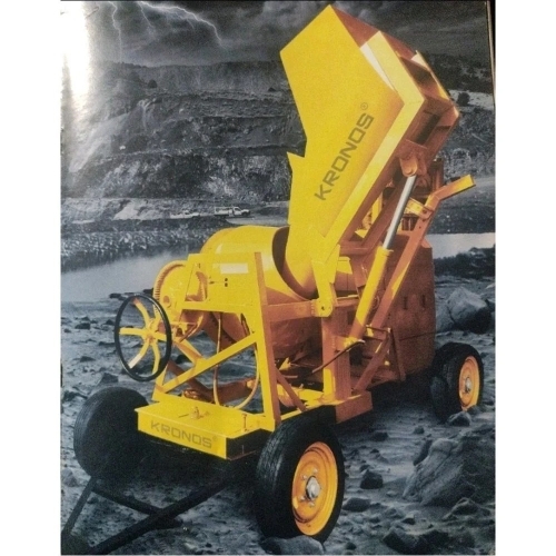Hydraulic hopper concrete mixer