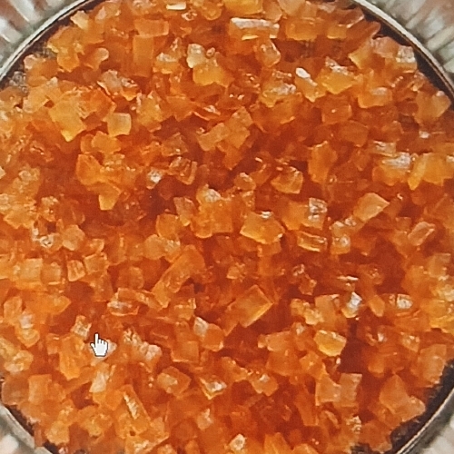 Orange Papaya Tutti Frutti - Assorted Colorful Pieces, Eggless Coarse Texture | Fruity Flavor, Sweet Taste, Soft Texture, Refreshing Aroma