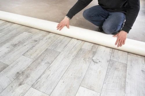 Pvc Flooring - Custom Size White, Wear-Resistant | Eco-Friendly, Easy Installation, Durable, Impeccable Finish