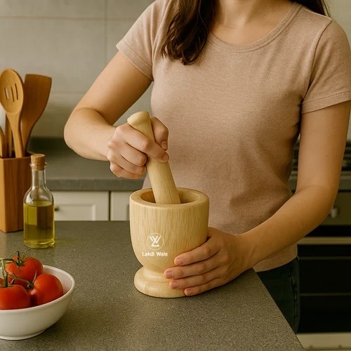 Wooden Mortar Pestleee