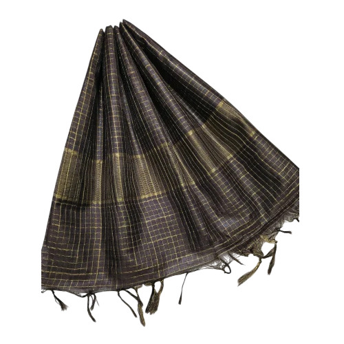 Black Gicha Silk Saree