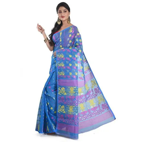 Handloom Cotton Dhakai Jamdani Saree