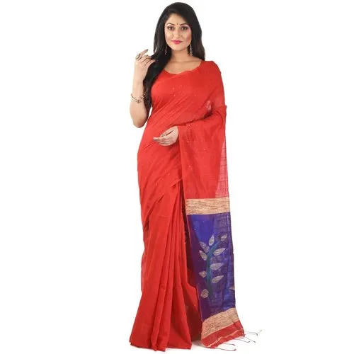 Handloom Silk Cotton Jamdani Saree