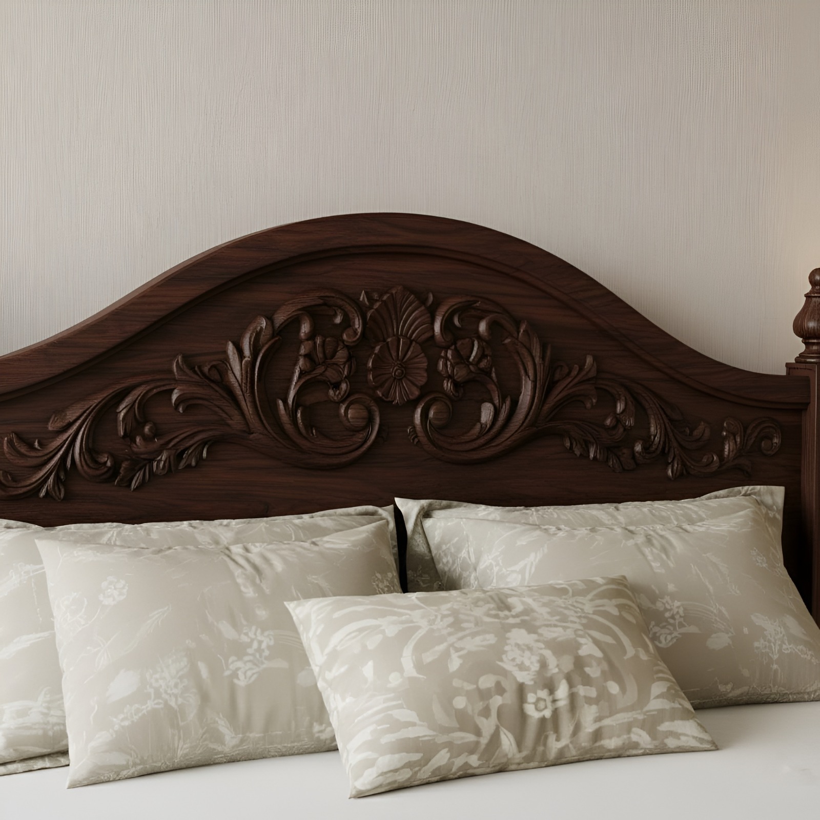 King Size Antique Bed In Wood 