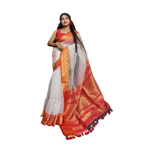 Ladies Cotton Zari Border Saree