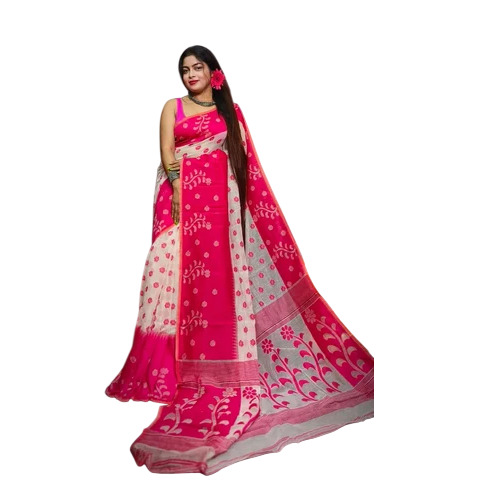 Multicolor Durga Puja Special Cotton Saree