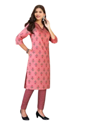Premium Cotton Printed Kurti Pant Set