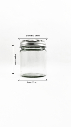 100 Ml Screw Glass Jar With Golden Cap - Color: Transparent