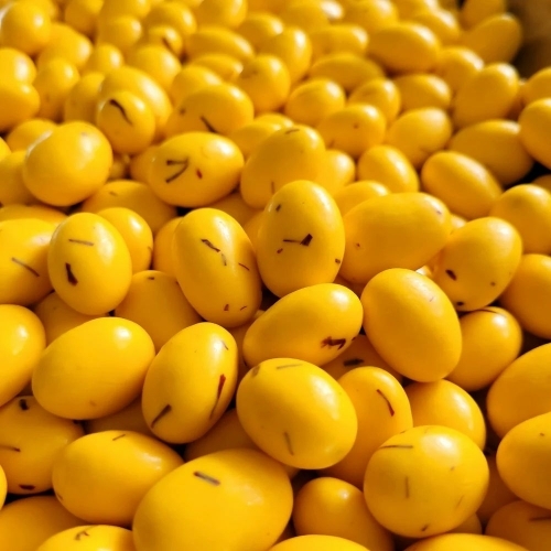 Flavoured Coated Almonds - Yellow, Dried, Natural Flavor | Grade A, Good for Health