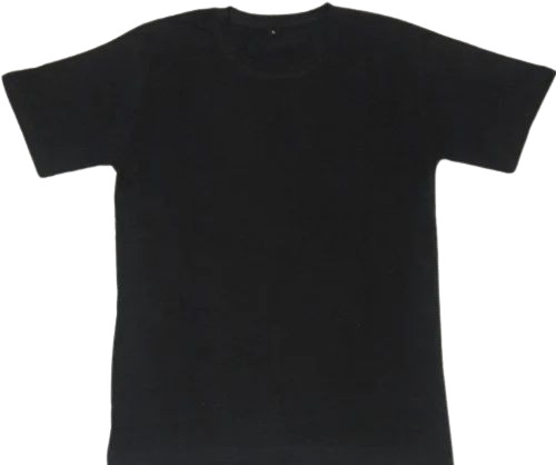 Men Cotton Black T Shirt