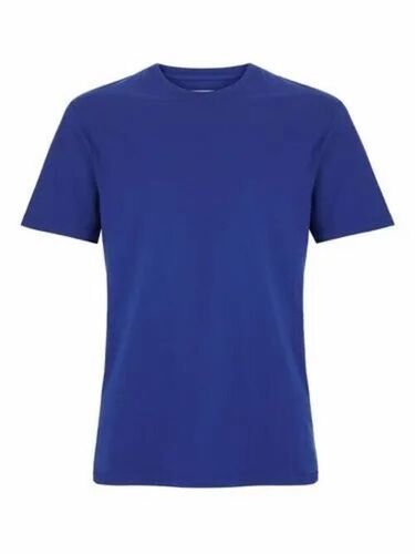 Men Plain Blue T Shirt