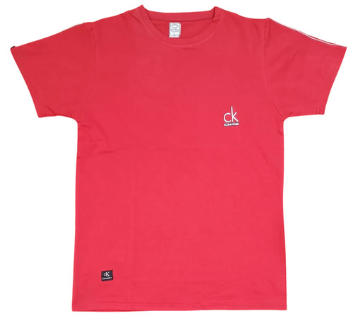 Men Red Round Neck Half Sleeve T Shirt