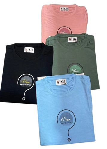 Men Round Neck Cotton T Shirt - Cotton Fabric, Customized Sizes, Multicolor | Soft, Breathable, Printed, Casual