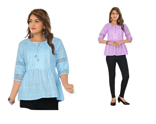 Premium Cotton Embroidered Ladies Top