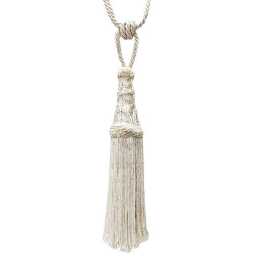 White Decorative Curtain Tassel Tiebacks