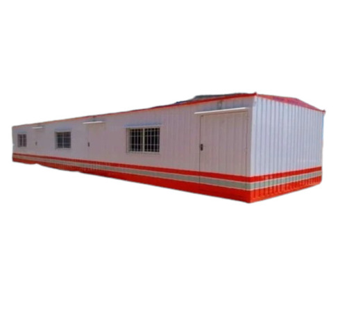 20Feet GI Portable Office Cabin - Galvanized Iron, 20-Feet, Red Grey | Durable, Spacious Mobile Office Space