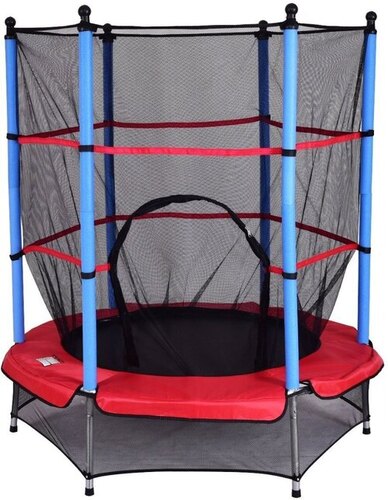 55 Inchs Trampoline With Safety Net - Standard Size, Multicolor | Comfortable, Eco Friendly, Long Lasting, New
