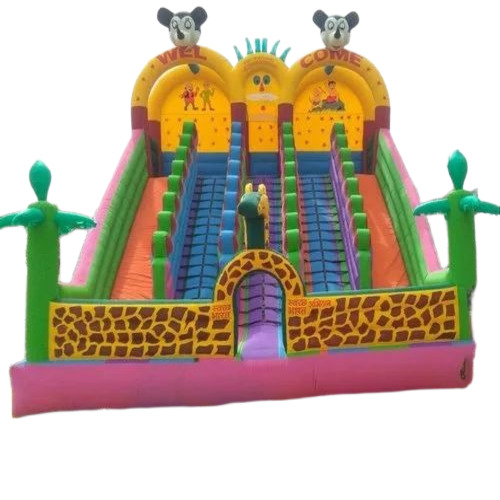 8 Feet Inflatable Jumping Bouncer - PVC Material, 25 Foot Length | Kids Outdoor Playing Game Equipment