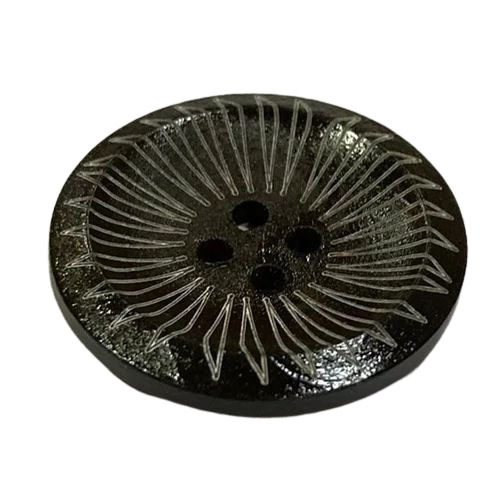 Black Wooden Button