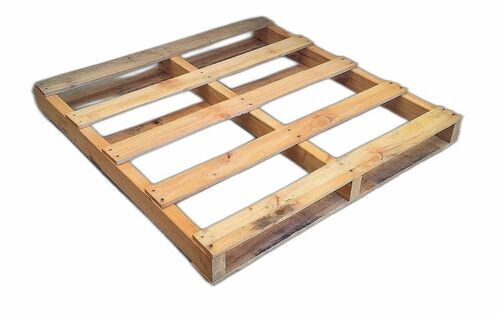 Brown Fumigated Wooden Pallets - Wooden 100x120x138 mm, Brown, 50Kg Capacity | Eco Friendly, 2-Way Entry, Fine Finish, Double Faced