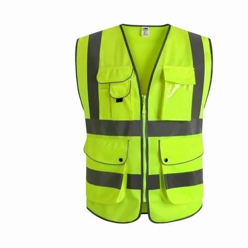 Comfortable Reflective Safety Jackets - Polyester, All Size, Green | Stylist, Comfortable, Unisex, Eco Friendly, Long Lasting