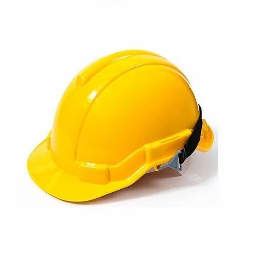 Construction Safety Helmet - Plastic, Standard, Yellow | Open Face Workplace Safety Helmet, Eco Friendly, Long Lasting, New