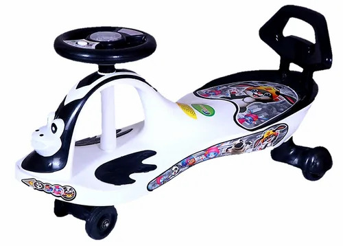 Frogy Plastic Magic Car - Plastic, Standard Size, Black & White | Eco Friendly, Manual Power, Stylist Toy