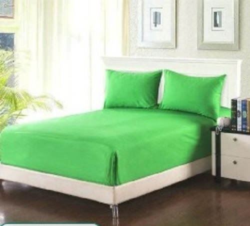 Green Cotton Bed Sheet