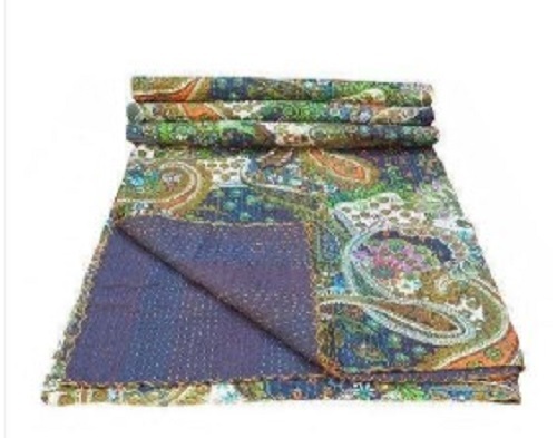 Handmade Cotton Kantha Quilt