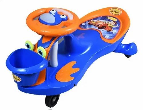 Hoopa Magic Car - Plastic, Standard Size, Blue | Stylist, Eco Friendly, Manual Power