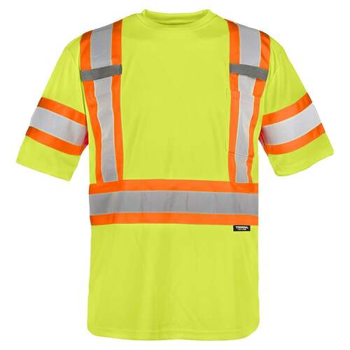 Industrial Reflective Safety Vest - Polyester, All Size, Yellow & Green | Sleeveless, Anti Wrinkle, Washable, Fireman Uniform