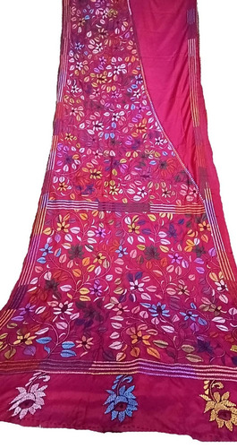 Ladies Katha Stich Blended Bangalore Silk Saree