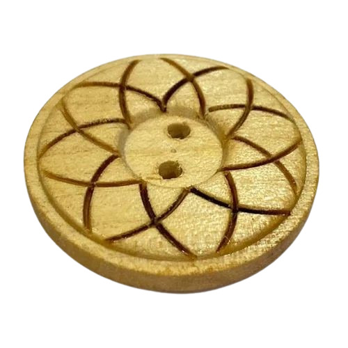 Laser Cut Art Wooden Button