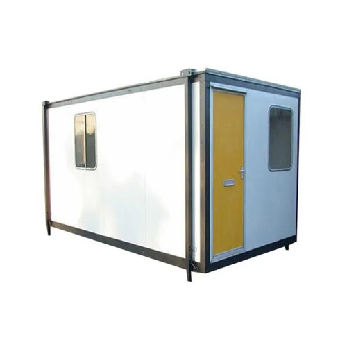 Pantry Portable Cabin - MS Frame, Green Granite & MDF, 5x5 ft, White Blue | Office Use, Prefab, Portable