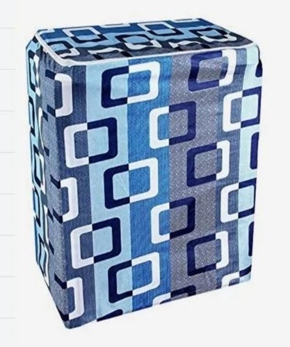 Plastic Washing Machine Cover - Polyester, Multicolor, Horizontal | Waterproof, Easily Washable, Zipper, Impeccable Finish