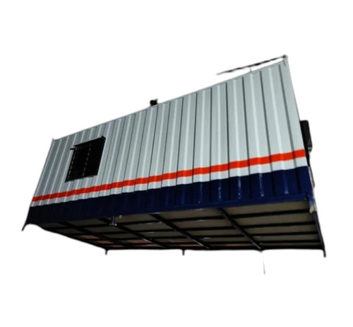 Portable Farm House Container - Mild Steel 20ft x 10ft White Blue | Portable Office Cabin