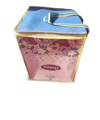 Printed Saree Cover Bag - Plastic, Multicolor, Zipper Closure | Loop Handle, Water Resistant, Apparel Use