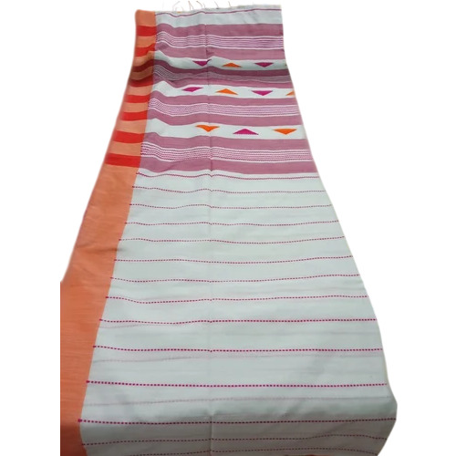 Pure Cotton Tant Saree - 6.3m Length White | Women Casual Printed Bengali Style Summer