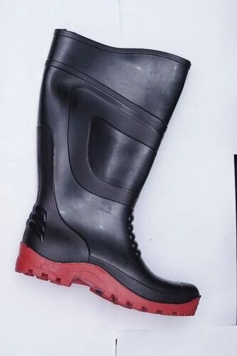 Safety Pvc Gumboots - PVC, Standard Size, Black | Comfortable, Durable, Eco Friendly, Long Lasting, Unisex