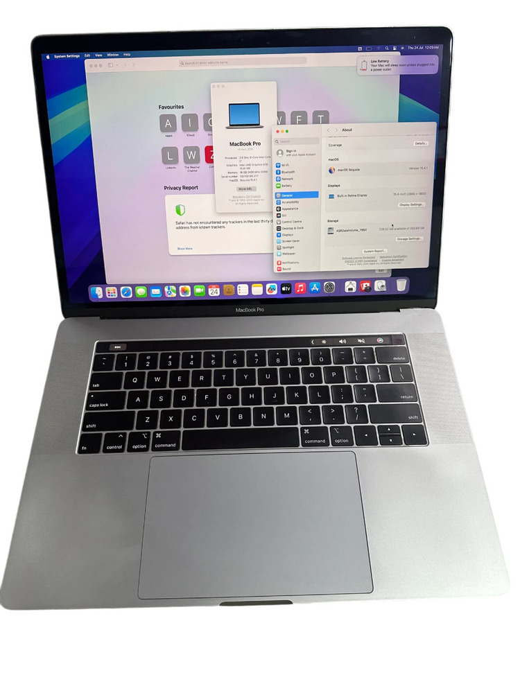 Apple Macbook Pro 15 Laptop - Memory: 256 Gigabyte (Gb) - Application: Yes