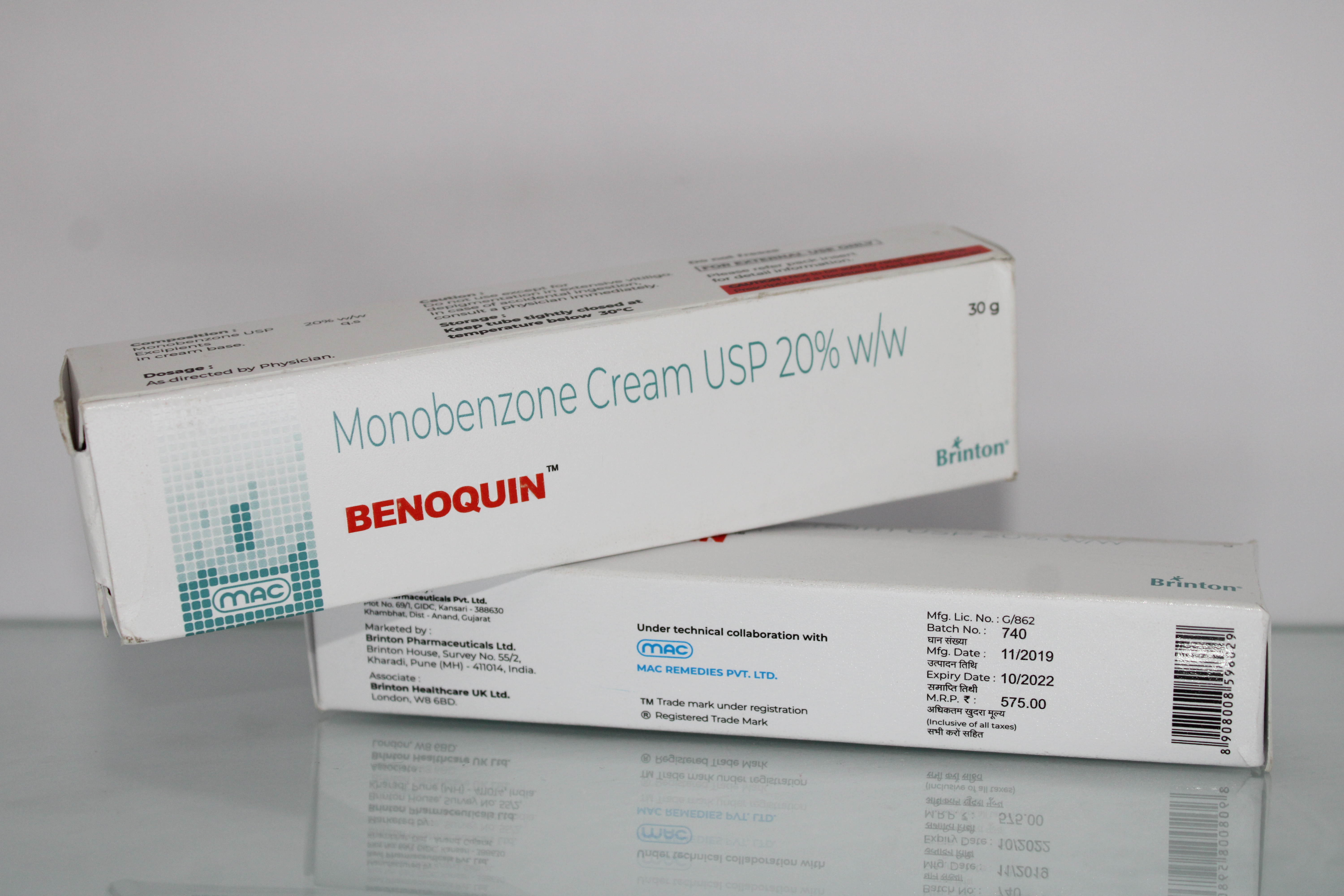 Benoquinning 20% Monobenzoneing Cream
