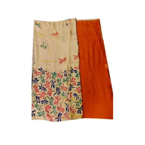 Designer Printed Matka Silk Saree